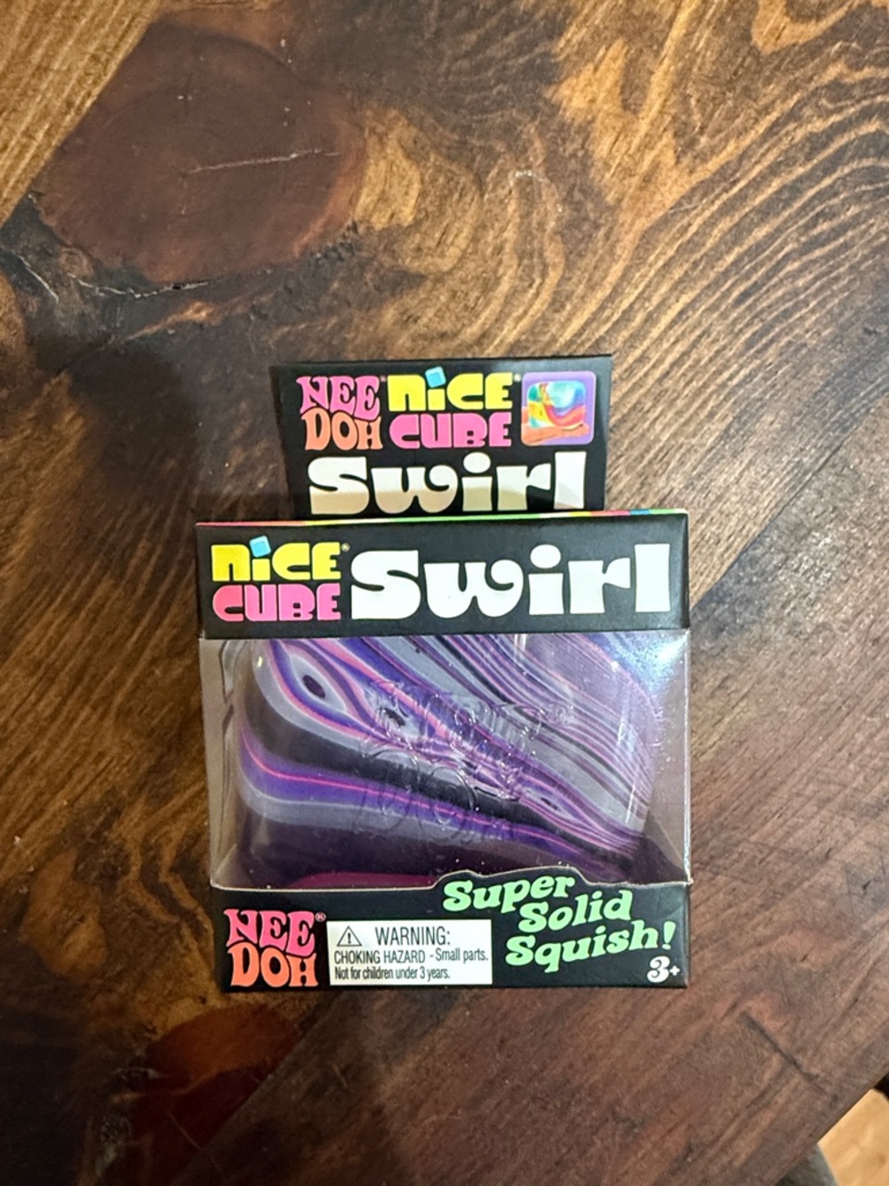 NeeDoh Nice Cube Swirl Squish - Purple  Swirl